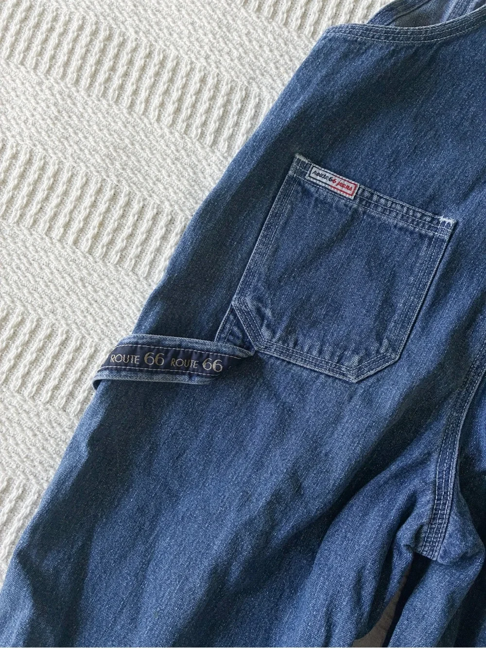 Route 66 Kids Denim Overalls in Blue